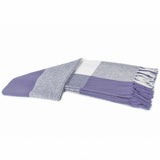 Purple Woven Cotton Checkered Throw Blanket