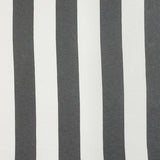 Gray and White Woven Cotton Striped Throw Blanket