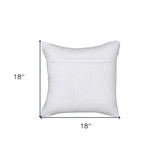 20" X 20" Light Gray 100% Cotton Zippered Pillow