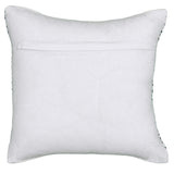18" X 18" Blue White And Gray 100% Cotton Chevron Zippered Pillow