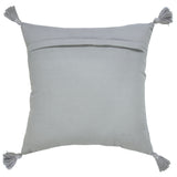 20" X 20" Silver Gray And Light Gray Viscose Zippered Pillow