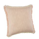 20" X 20" Light Pink And Cream 100% Cotton Abstract Zippered Pillow