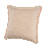 20" X 20" Light Pink And Cream 100% Cotton Abstract Zippered Pillow