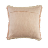 20" X 20" Light Pink And Cream 100% Cotton Abstract Zippered Pillow