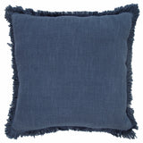 20" X 20" Navy Blue 100% Cotton Zippered Pillow