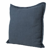 20" X 20" Navy Blue 100% Cotton Zippered Pillow