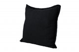 20" X 20" Jet Black 100% Cotton Zippered Pillow