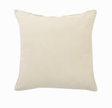 20" X 20" Cream Black And Gray 100% Cotton Geometric Zippered Pillow