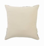 20" X 20" White And Black 100% Cotton Geometric Zippered Pillow