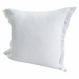 20" X 20" True White 100% Cotton Zippered Pillow