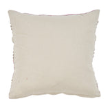 18" X 18" Pink and Ivory Striped Cotton Blend Zippered Pillow