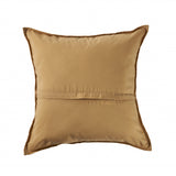 20" X 20" Brown And Tan 100% Cotton Diamond Zippered Pillow