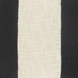 20" X 20" Black And Ivory 100% Cotton Striped Zippered Pillow