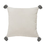 20" X 20" Black Blue And White Polyester And Cotton Blend Geometric Zippered Pillow