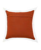 20" X 20" Cinnamon And White 100% Cotton Geometric Zippered Pillow