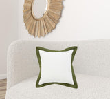 20" X 20" White And Icy Blue 100% Cotton Geometric Zippered Pillow