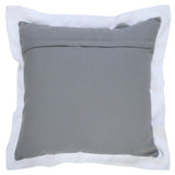 20" X 20" Gray And White 100% Cotton Geometric Zippered Pillow