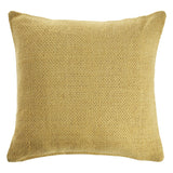 18" X 18" Yellow 100% Cotton Zippered Pillow