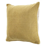 18" X 18" Yellow 100% Cotton Zippered Pillow