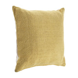 18" X 18" Yellow 100% Cotton Zippered Pillow