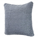 20" X 20" Frost Blue 100% Cotton Zippered Pillow