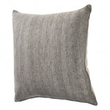 20" X 20" Light Gray And Dark Gray 100% Wool Zippered Pillow