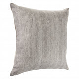 20" X 20" Light Gray And Dark Gray 100% Wool Zippered Pillow