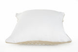 20" X 20" Beige And White Polyester Geometric Zippered Pillow