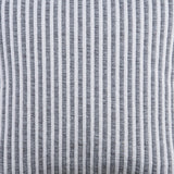 22" X 22" Gray And Cream 100% Cotton Striped Zippered Pillow