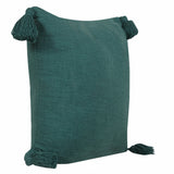 20" X 20" Emerald Green 100% Cotton Zippered Pillow