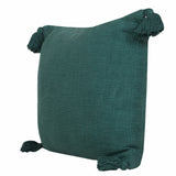 20" X 20" Emerald Green 100% Cotton Zippered Pillow