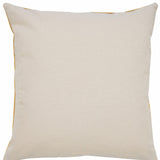 20" X 20" Yellow And White 100% Cotton Striped Zippered Pillow