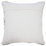 20" X 20" Black And Off-White 100% Cotton Geometric Zippered Pillow