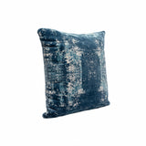 20" X 20" Blue And Ivory Polyester Abstract Zippered Pillow