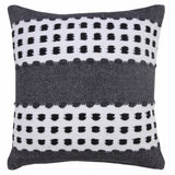 20" X 20" Green And White 100% Cotton Geometric Zippered Pillow