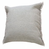 20" X 20" Microchip Gray And Light Gray 100% Cotton Zippered Pillow