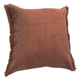 20" X 20" Adobe Clay 100% Cotton Zippered Pillow