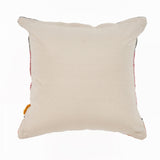 18" X 18" Red and Ivory Linen Cotton Zippered Pillow