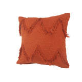 20" X 20" Cinnamon Orange 100% Cotton Zippered Pillow