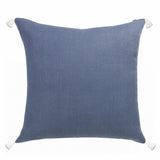 20" X 20" Navy Linen Striped Zippered Pillow