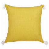 20" X 20" Mustard Linen Striped Zippered Pillow