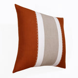 20" X 20" Brown Linen Zippered Pillow