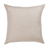 20" X 20" Gray And Tan Linen Striped Zippered Pillow