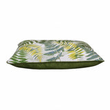 14" X 20" Forest Green And Yellow Polyester Floral Zippered Pillow