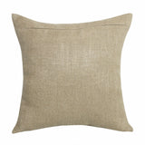 20" X 20" Beige And Brown Linen Striped Zippered Pillow