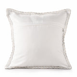 20" X 20" Light Gray And Ivory Polyester Plaid Zippered Pillow