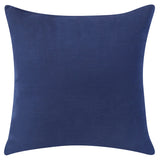 20" X 20" Navy And Ivory 100% Cotton Abstract Zippered Pillow