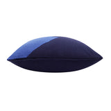 20" X 20" Cobalt Blue And Navy 100% Cotton Abstract Zippered Pillow