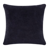 20" X 20" Black 100% Cotton Zippered Pillow