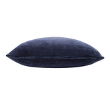 20" X 20" Dark Blue 100% Cotton Zippered Pillow